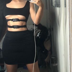 Brand new black buckle dress